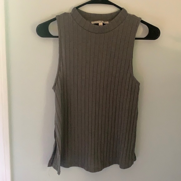 small olive green knit mock turtleneck - Picture 1 of 2